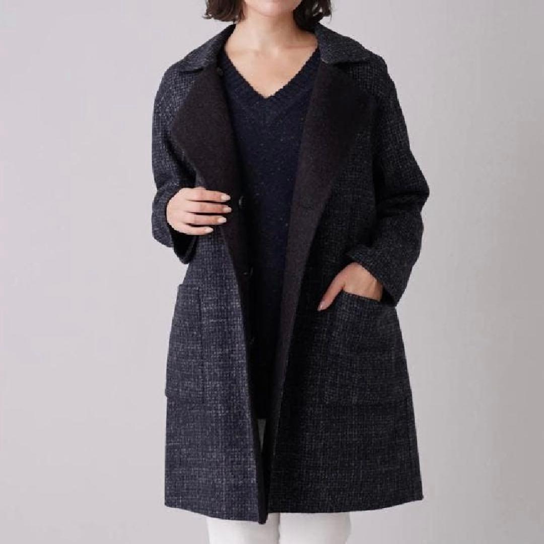 近年 Leilian レリアン ステファノーニ リバーシブル コート 9号