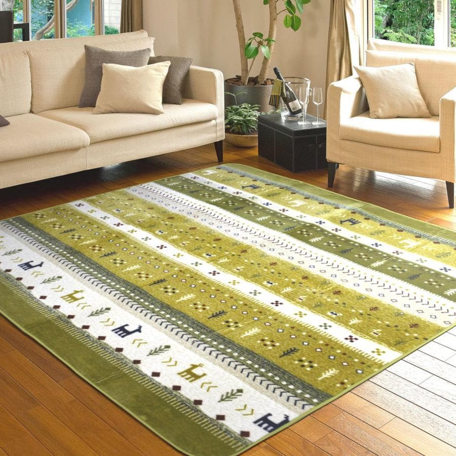 MORITA 電気カーペット 2畳 ホットカバー付 グリーン