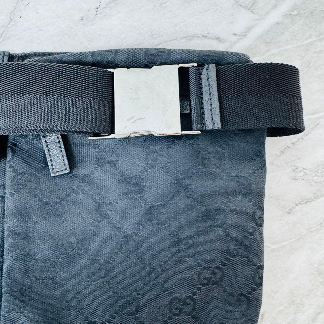 ✨GUCCI✨グッチ✨GG柄✨ロゴ✨ブラック✨ヴィンテージ✨ウエストポーチ✨