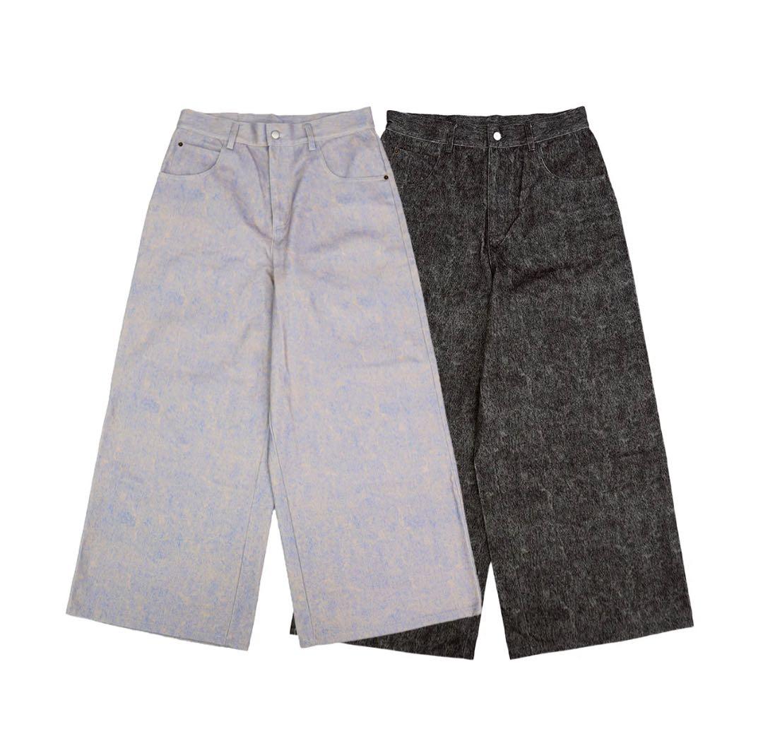 パンツ PLAY HOUR BAGGY PRINTED DENIM BLACK 1