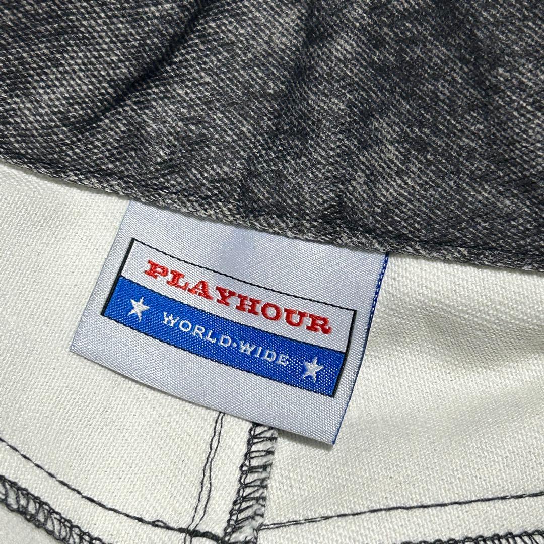 パンツ PLAY HOUR BAGGY PRINTED DENIM BLACK 1