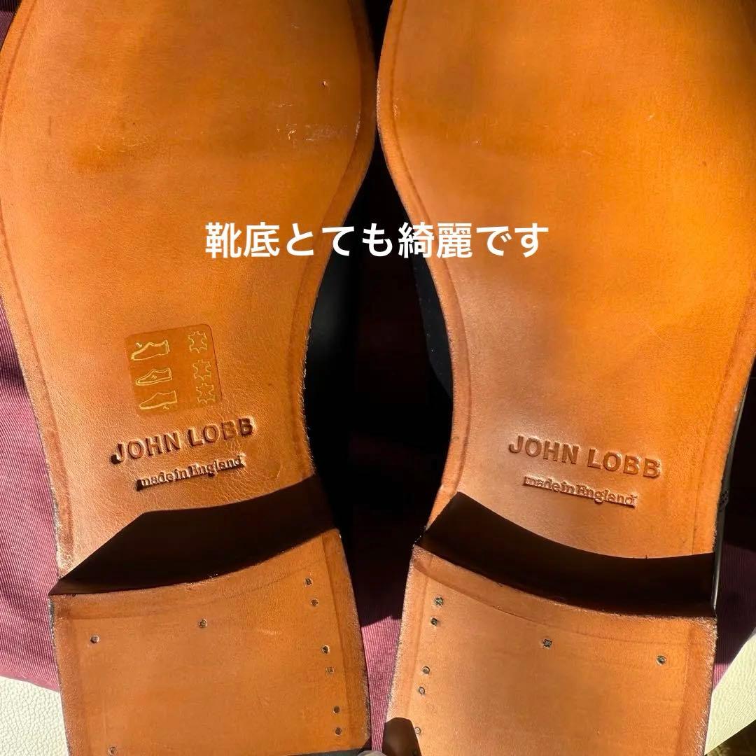 けん 美品箱付JOHN LOBBジョンロブ ストレートチップ9Eブラック