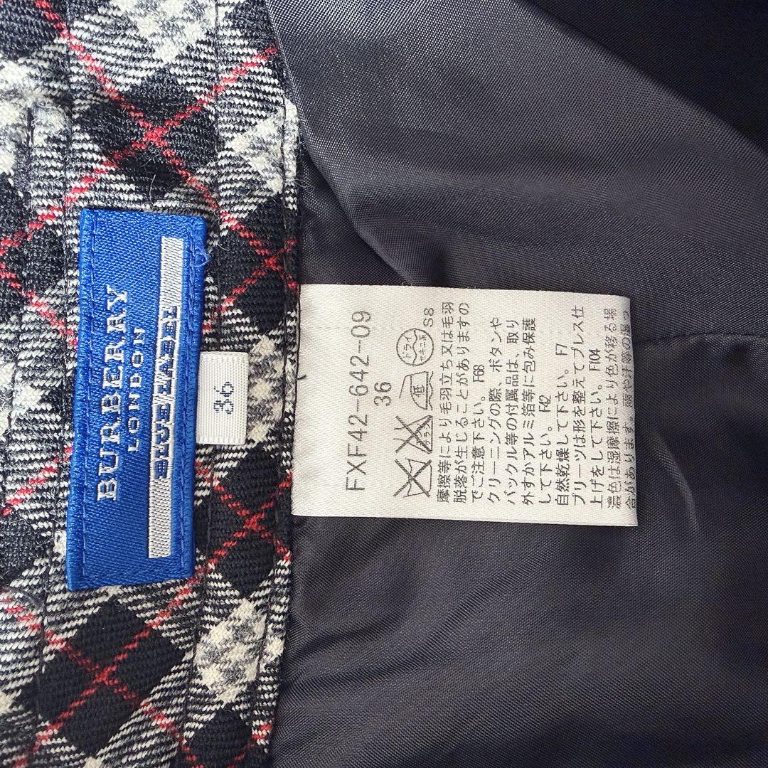 BURBERRY BLUE LABEL ブラックプリーツスカート 36