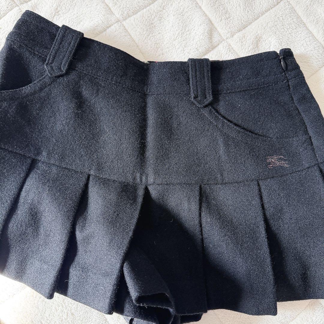 BURBERRY BLUE LABEL ブラックプリーツスカート 36