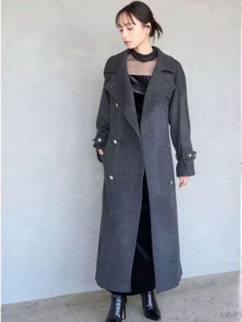 【新品未使用】SNIDEL♡シアードッキングベロアドレス　ブラック 1サイズ