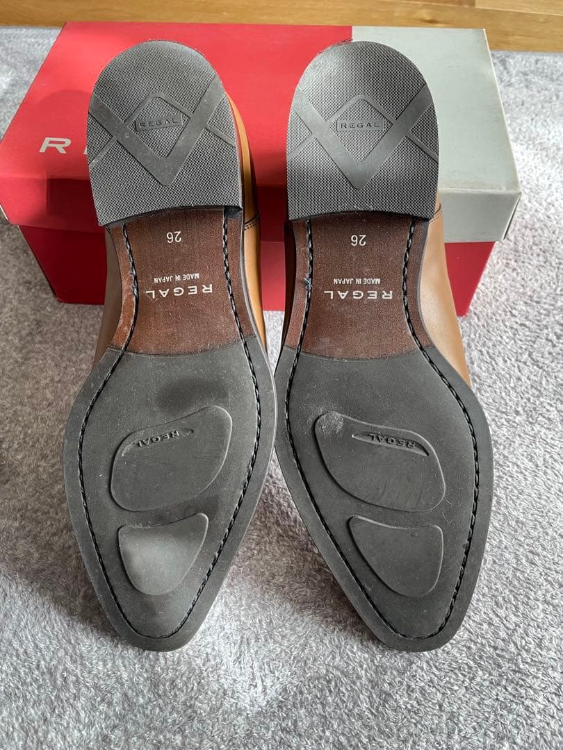 EGAL リーガル サイドエラスティック 26cm ライトブラウン 茶