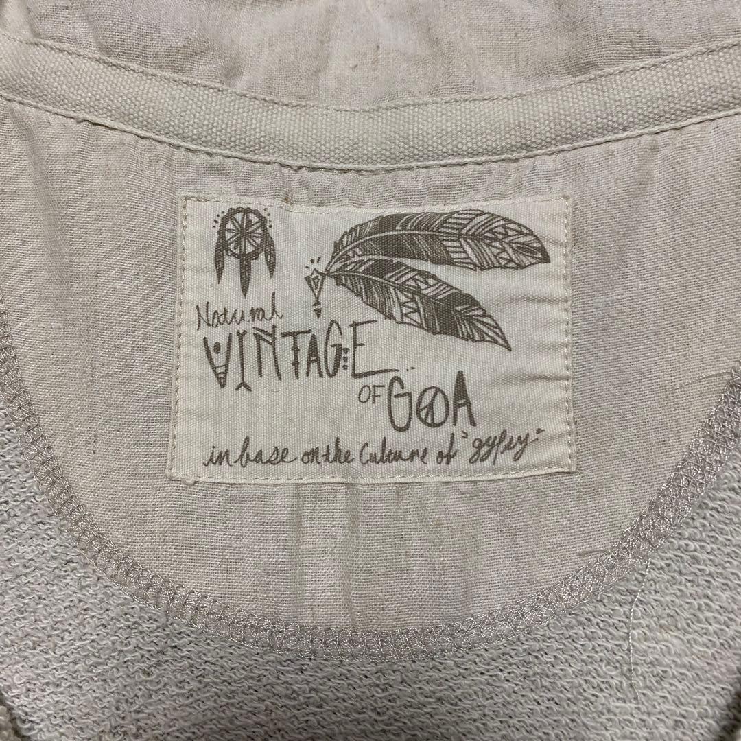 トップス goa big hooded sweat double zip up vest