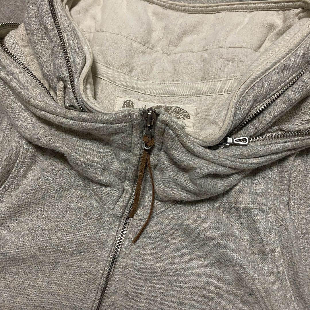 トップス goa big hooded sweat double zip up vest