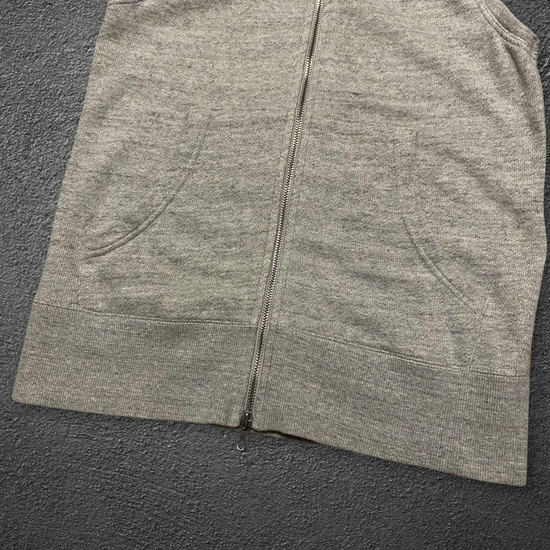 トップス goa big hooded sweat double zip up vest