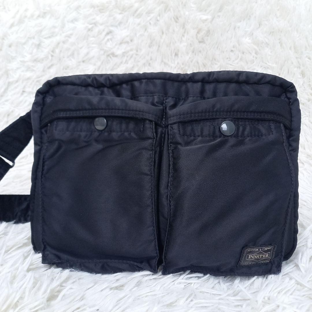●美品●　PORTER　TANKER　二層式　ショルダーバッグ　L　タンカー　黒