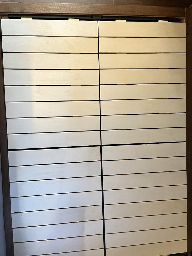 【送料込み】無印良品 ベッドフレーム ダブル ウォールナット 脚付 すのこ