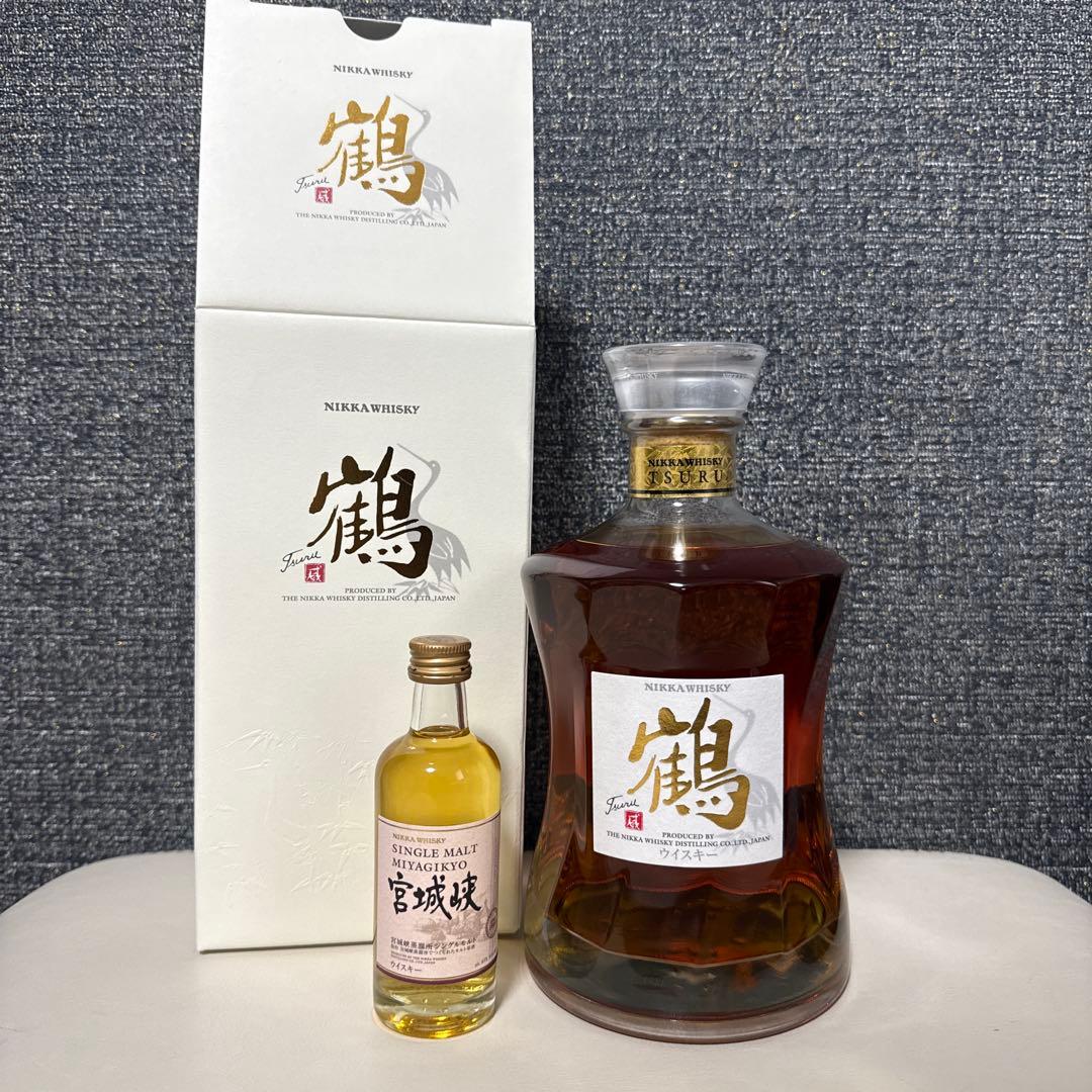 ニッカウヰスキー 鶴 700ml シングルモルト宮城峡小瓶をお付けして