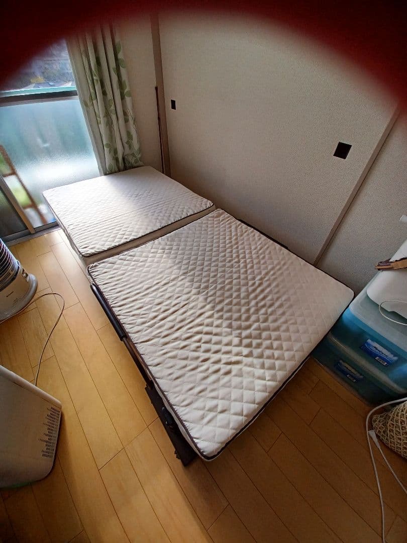 コンパクト折りたたみベッド　ショートシングル（完成品）