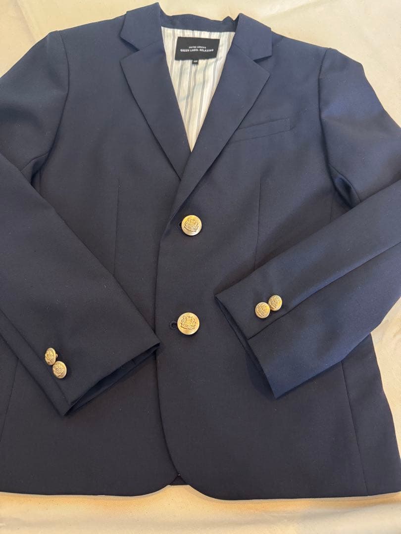 【グリーンレーベルリラクシング】男の子 フォーマル スーツ 3点セット 130