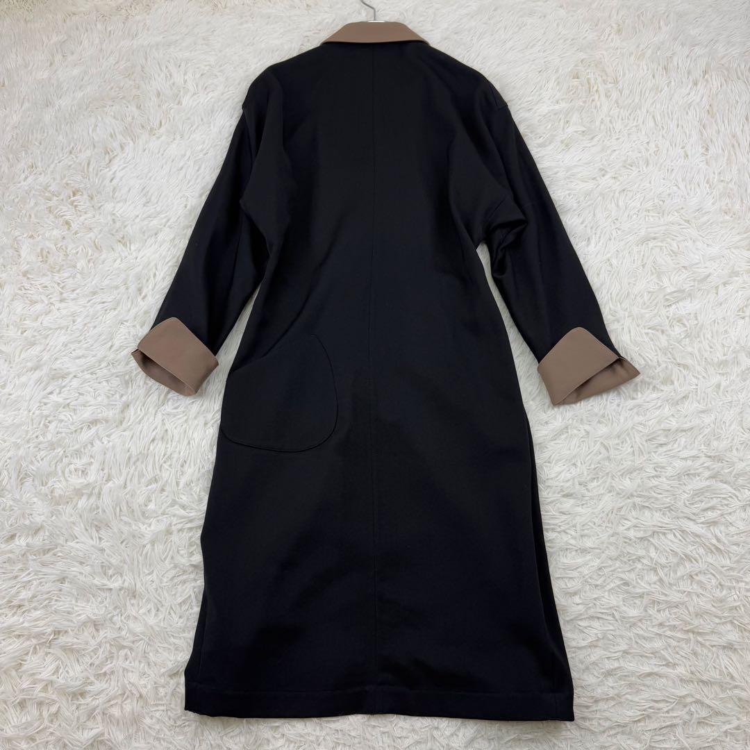 美品 ティエリーミュグレー オールド コート ウールギャバジン ワンピース 黒