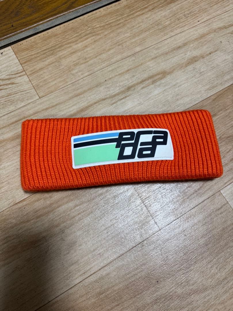PRADA プラダロゴウールヘアバンド 美品