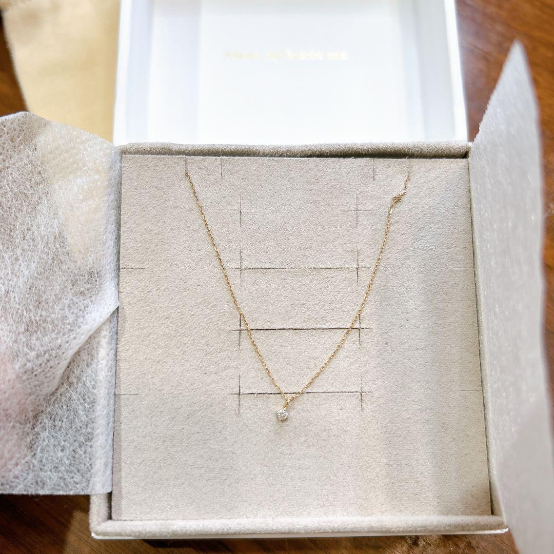 ete K10PG レイヤー ダイヤモンドネックレス 箱付き