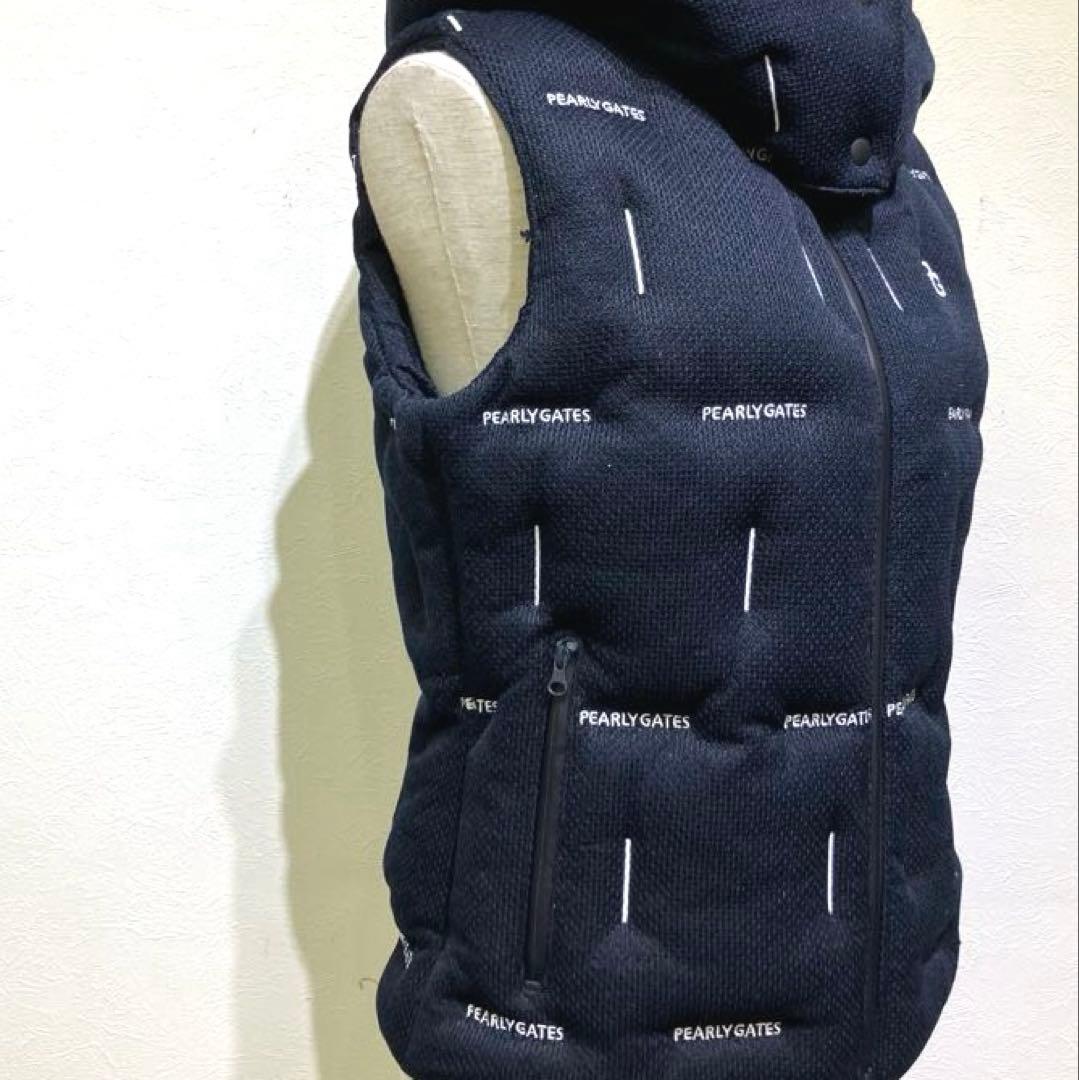 BAN 　PEARLY GATES フード付きベスト サイズ0 ロゴ刺繍