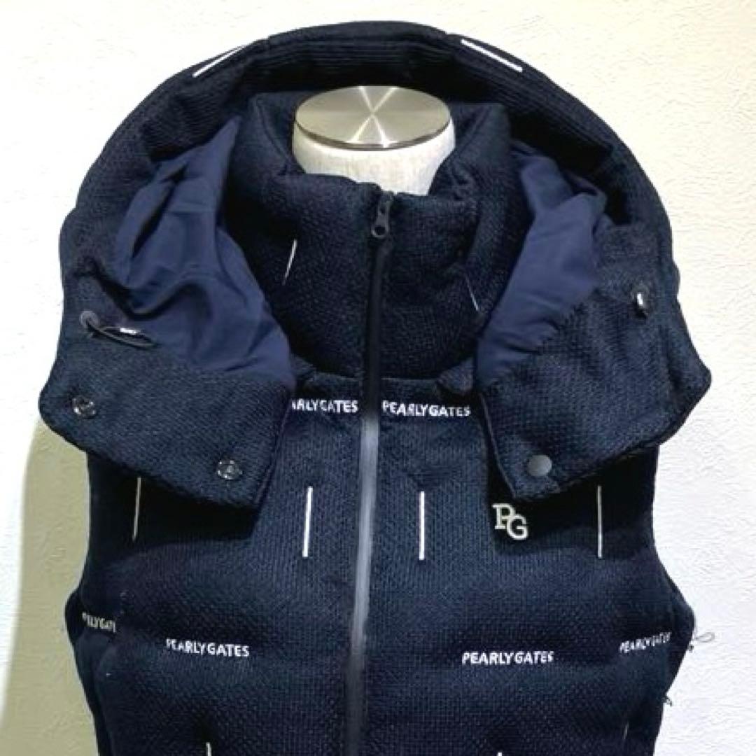 BAN 　PEARLY GATES フード付きベスト サイズ0 ロゴ刺繍