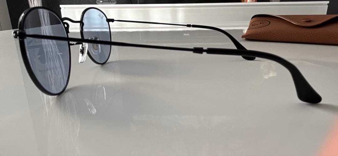 Ray Ban RB3447 ブルー ラウンドメタル 木村拓哉 サングラス