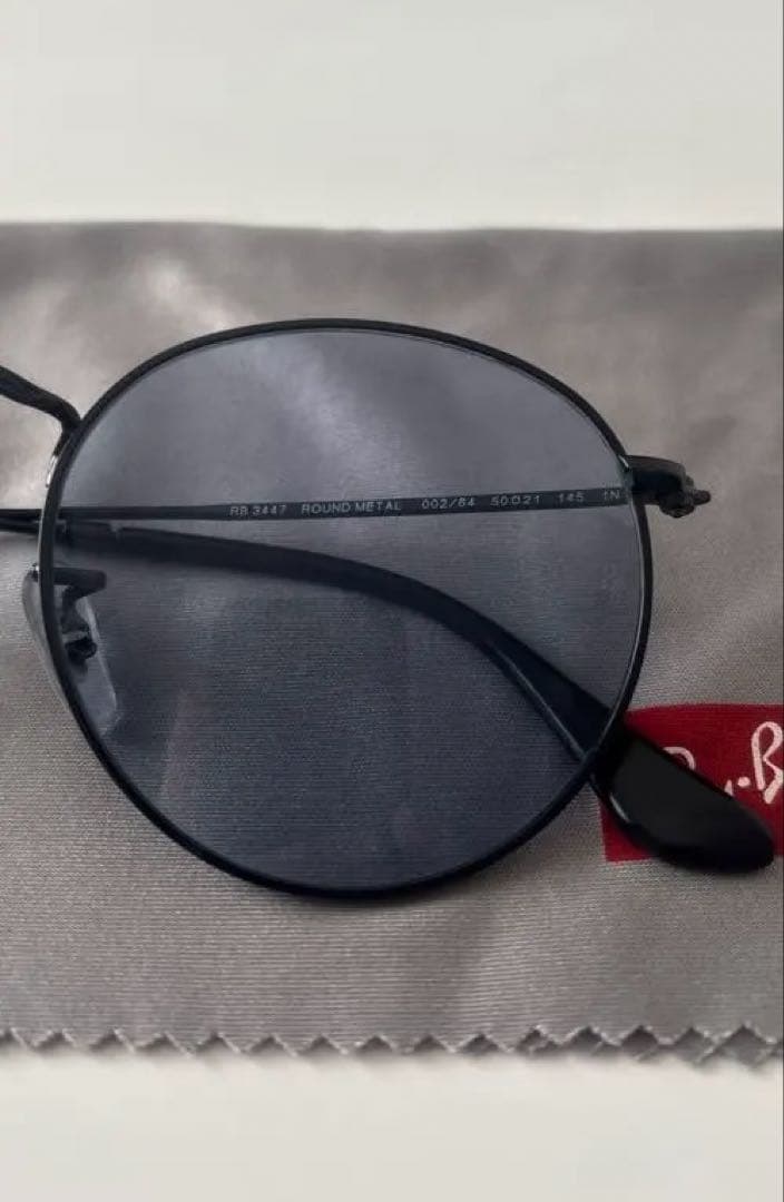 Ray Ban RB3447 ブルー ラウンドメタル 木村拓哉 サングラス