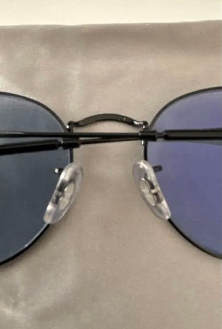 Ray Ban RB3447 ブルー ラウンドメタル 木村拓哉 サングラス