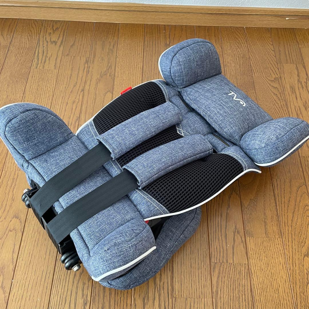 美品＊日本育児 トラベルベストECプラス チャイルドシート　デニム　収納袋付