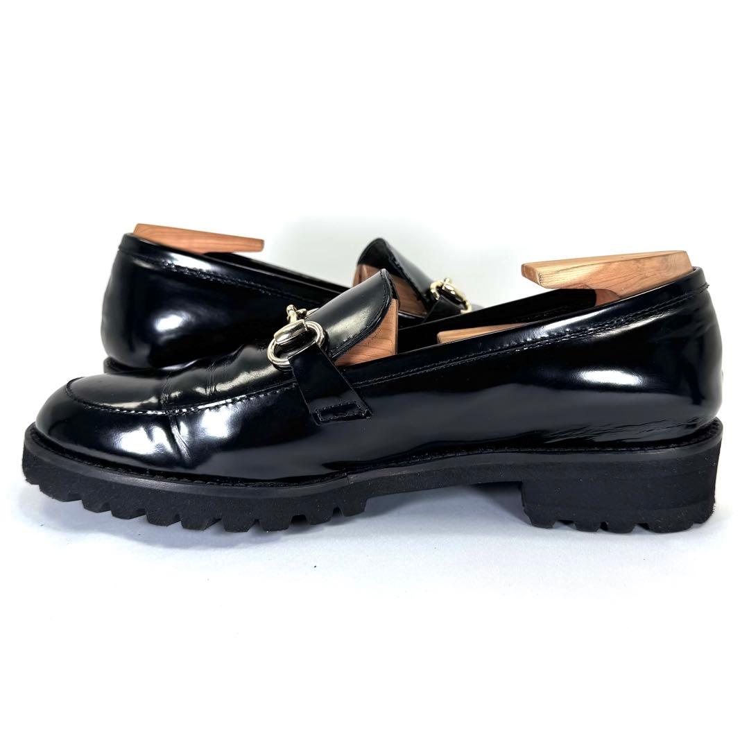 【美品級】FABIO RUSCONI ビットローファー タンクソール ブラック