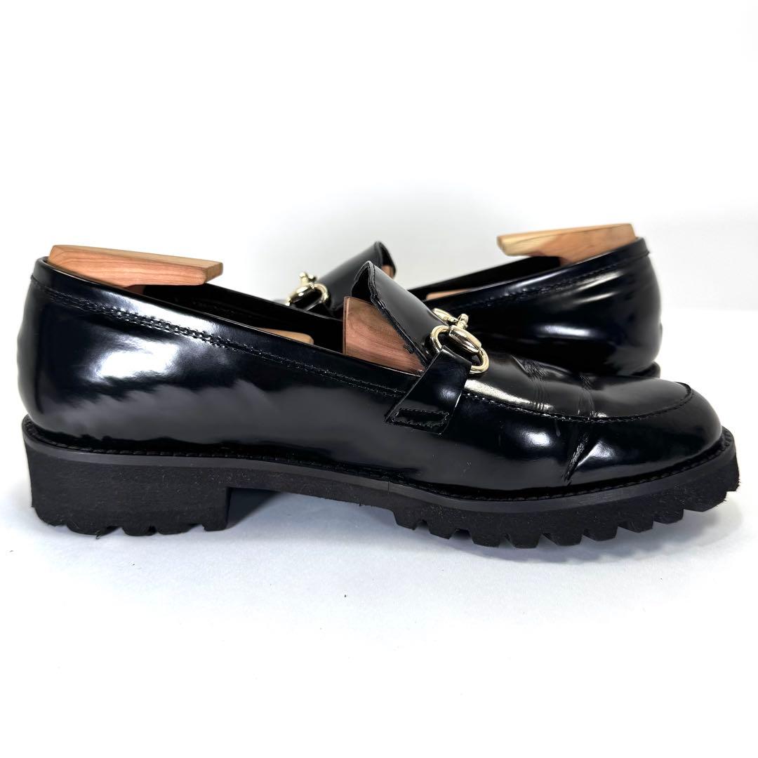 【美品級】FABIO RUSCONI ビットローファー タンクソール ブラック