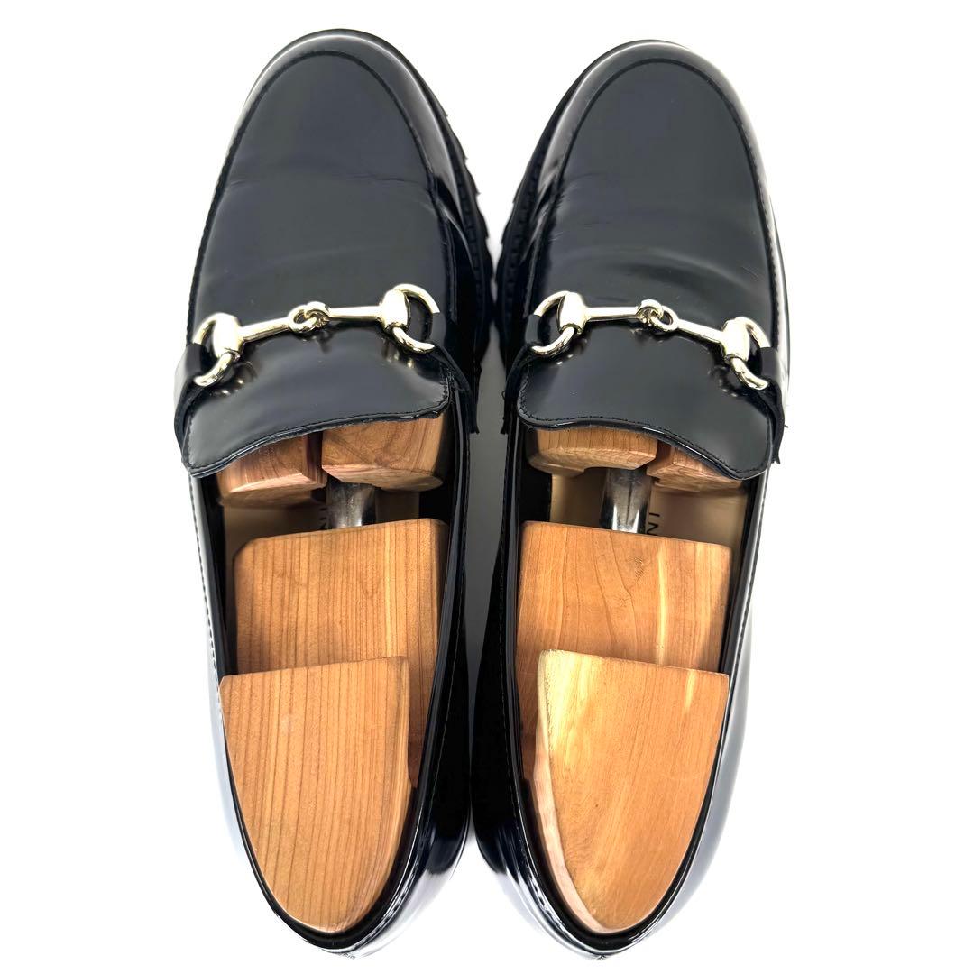 【美品級】FABIO RUSCONI ビットローファー タンクソール ブラック