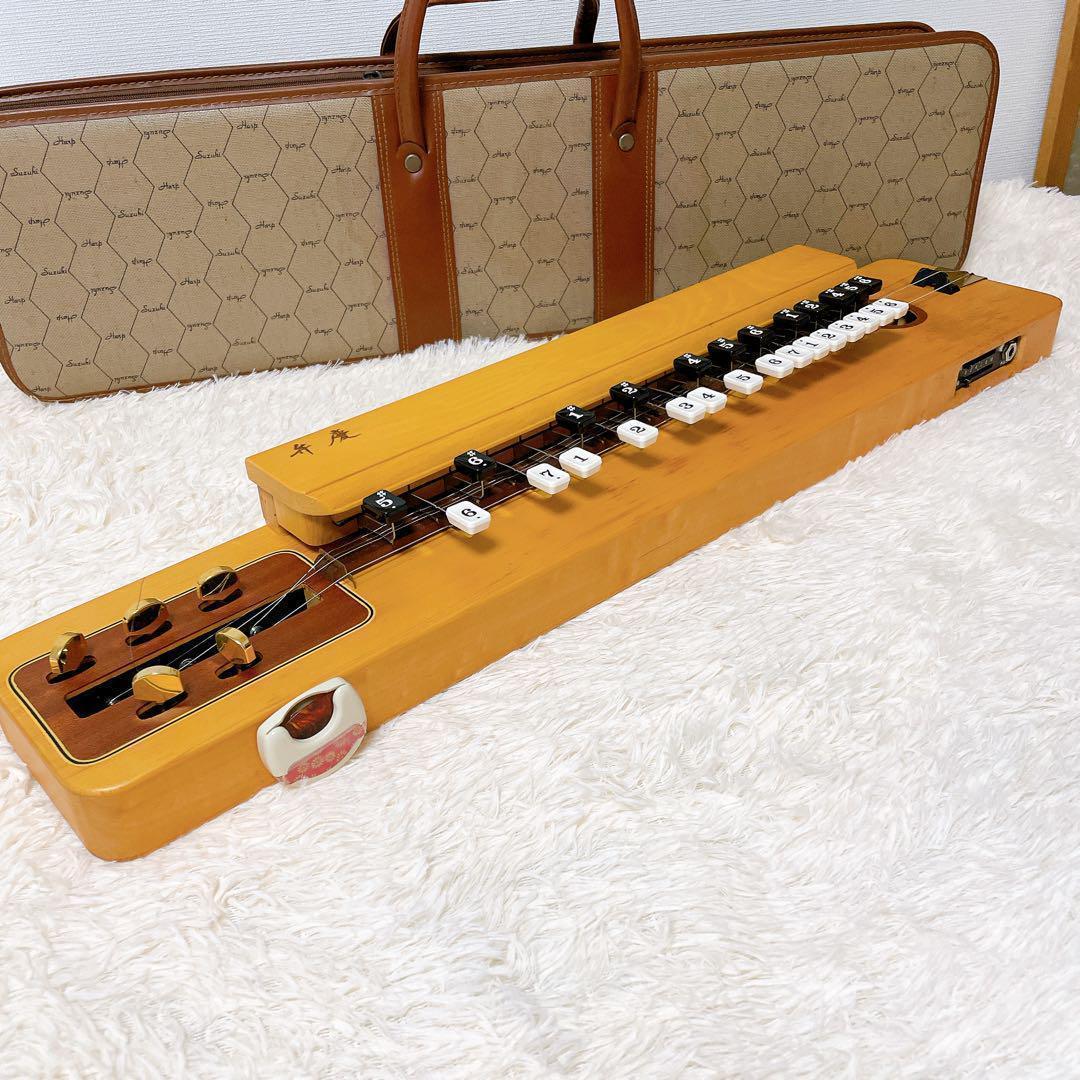 ★動作品★SUZUKI スズキ 電気大正琴 弁慶 説明書 ケース付き