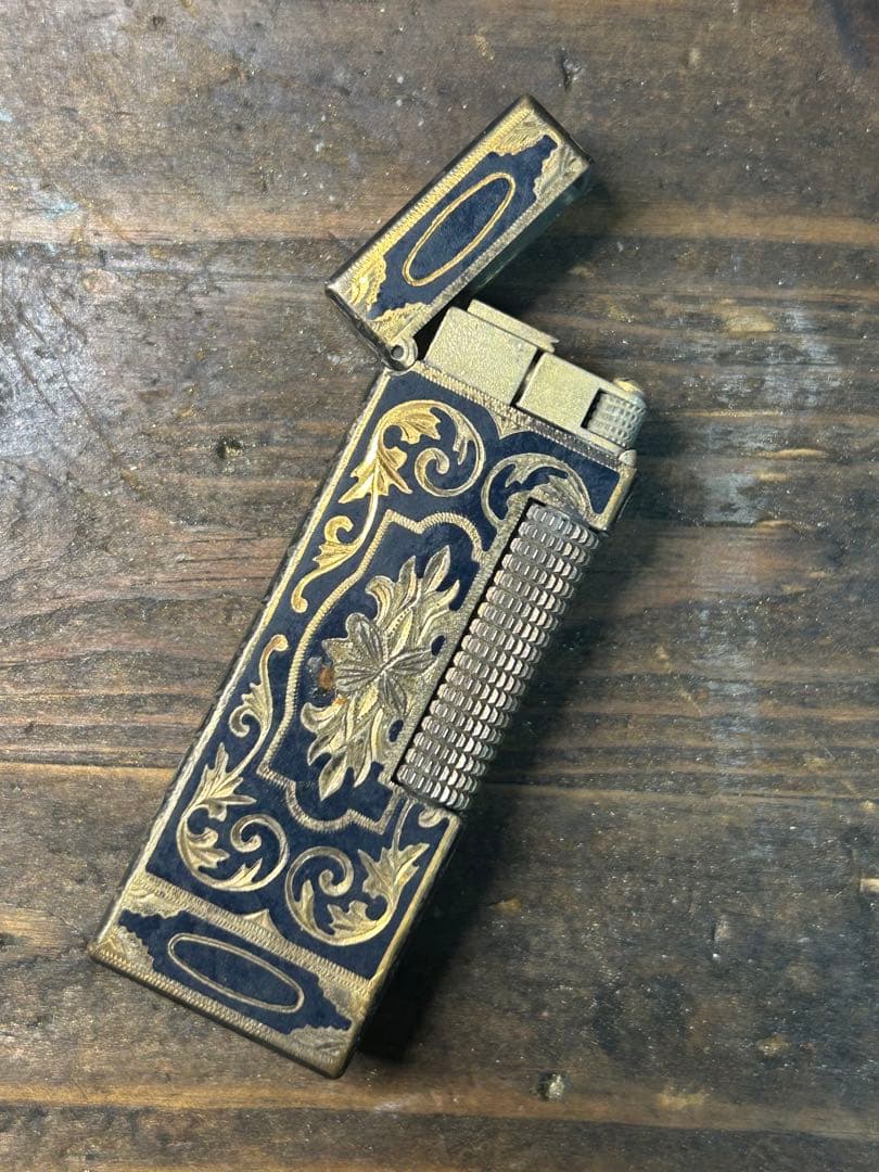 Dunhill ダンヒル ガスライター ヴィンテージ アンティーク ゴールド装飾