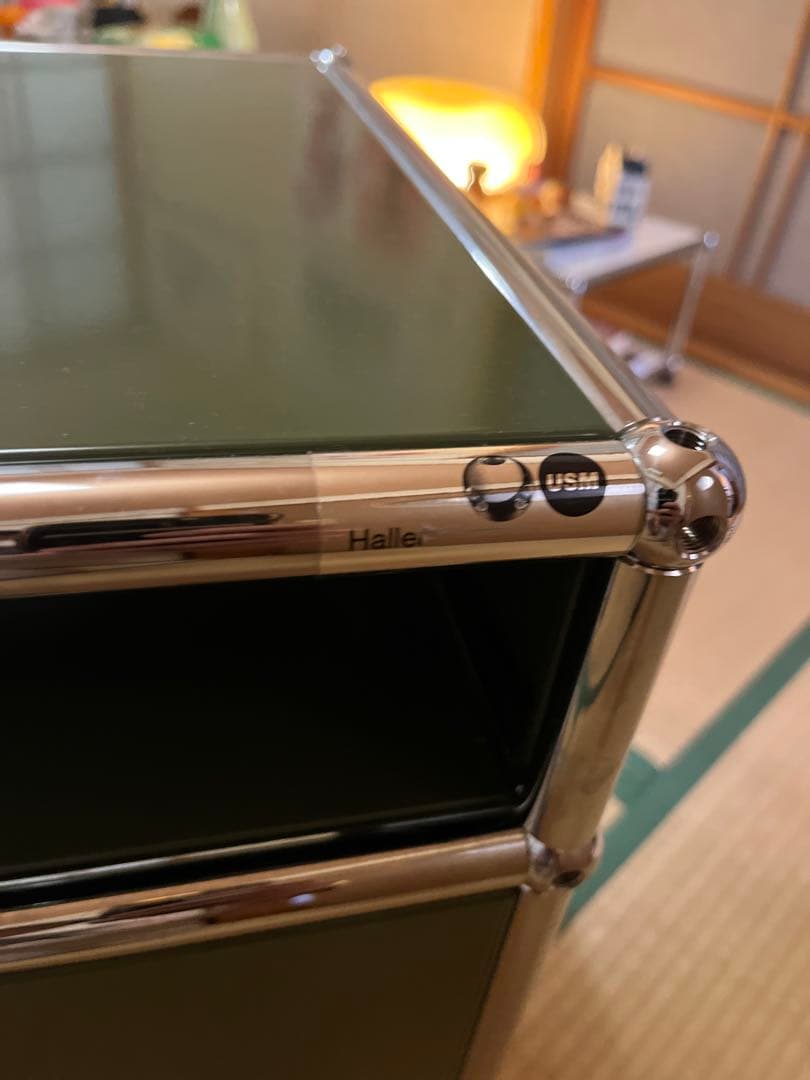 USMハラー サイドボード ドロップダウンドア　オリーブグリーン