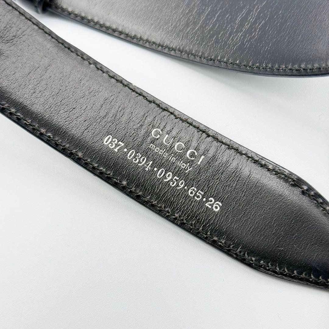 ✨良品✨グッチ ベルト Gバックル シルバー金具 レザー レディース ビジネス