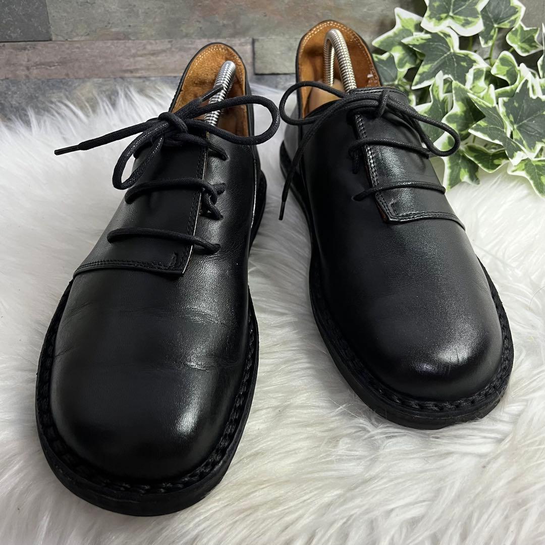 美品　トリッペン　ハーフェル レースアップシューズ　ブラック　レザー