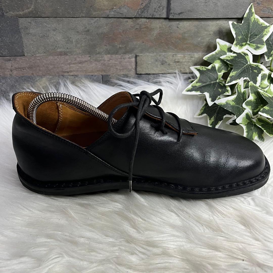 美品　トリッペン　ハーフェル レースアップシューズ　ブラック　レザー