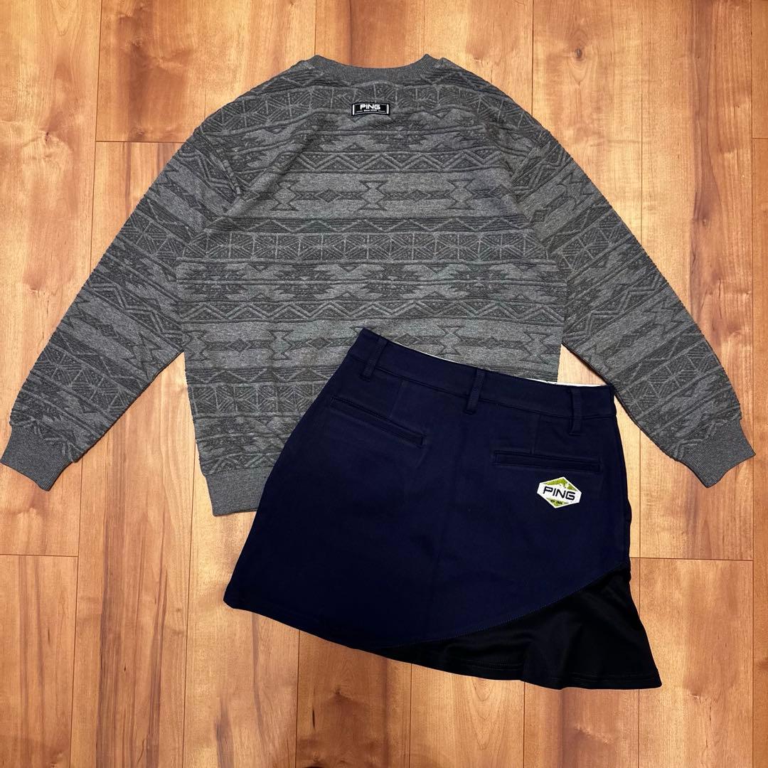 長袖トレーナー　保温　ストレッチ　スカート　セットアップ　サイズM 秋冬　新品