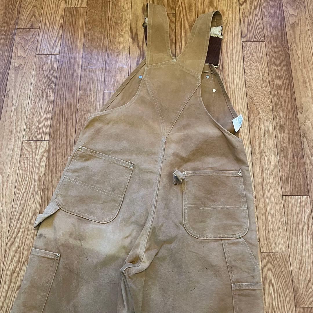 80s Carhartt オーバーオール 100周年モデル ベージュ 38/32