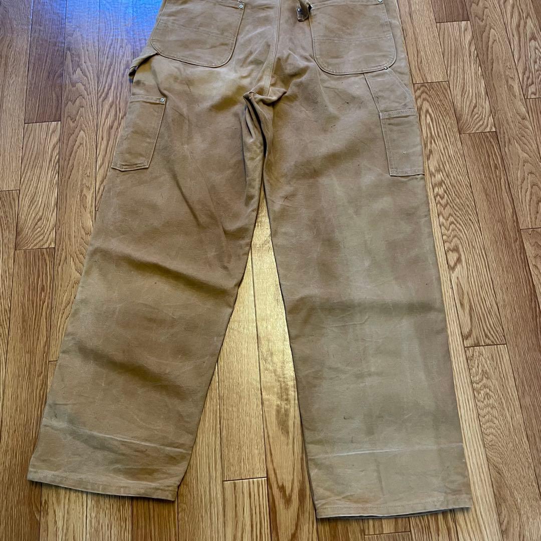 80s Carhartt オーバーオール 100周年モデル ベージュ 38/32