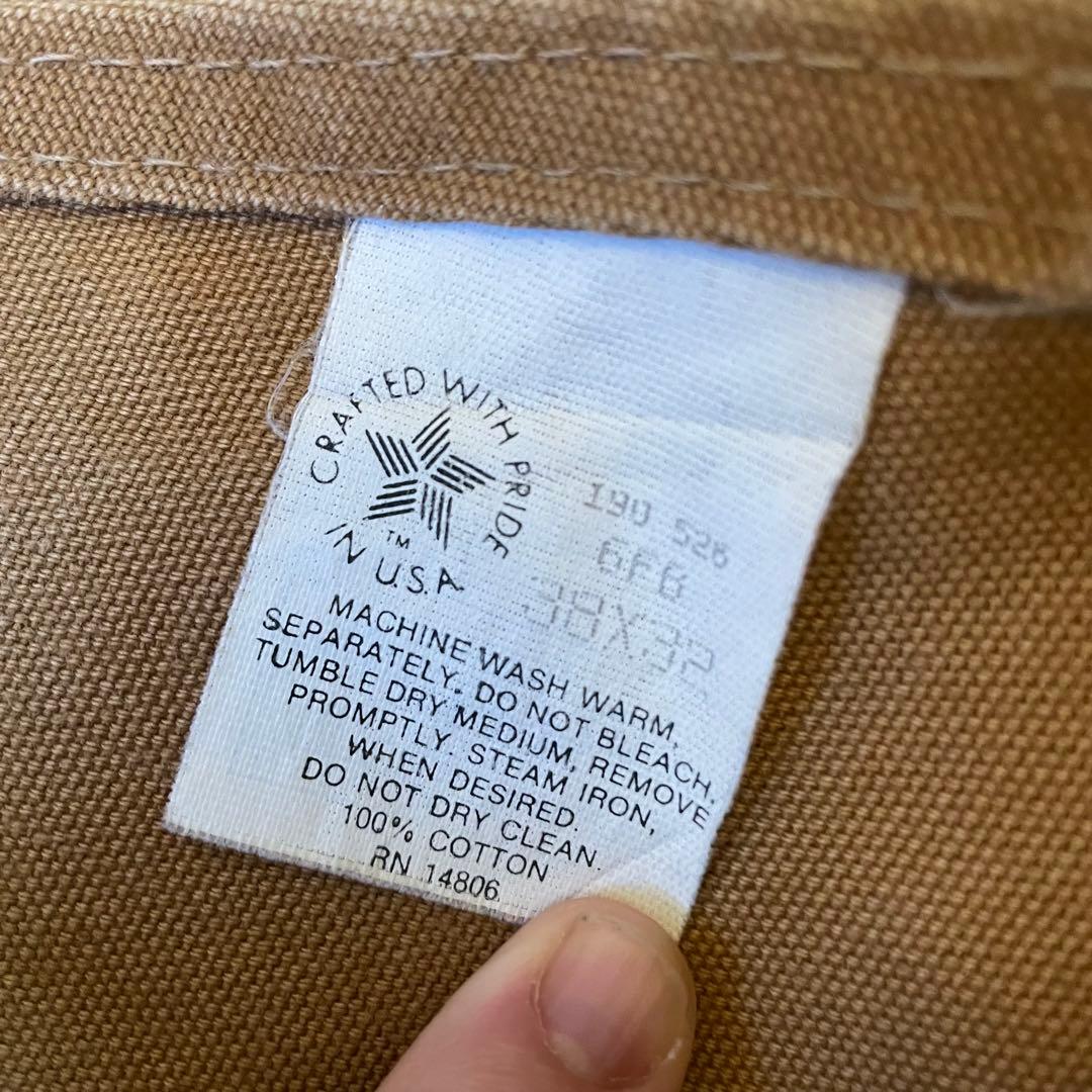 80s Carhartt オーバーオール 100周年モデル ベージュ 38/32