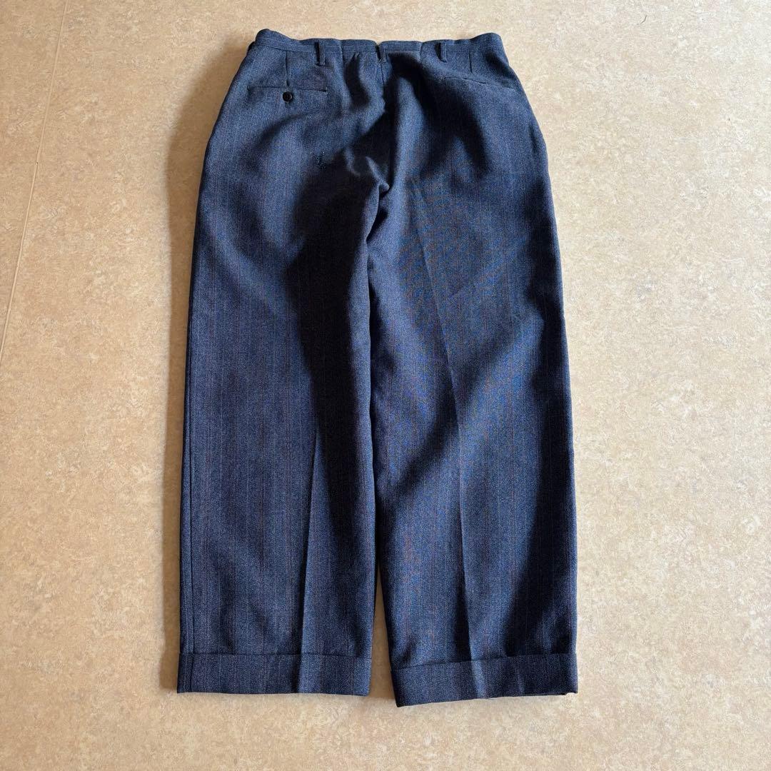 50s 60s ウールスラックス　ストライプ　極太