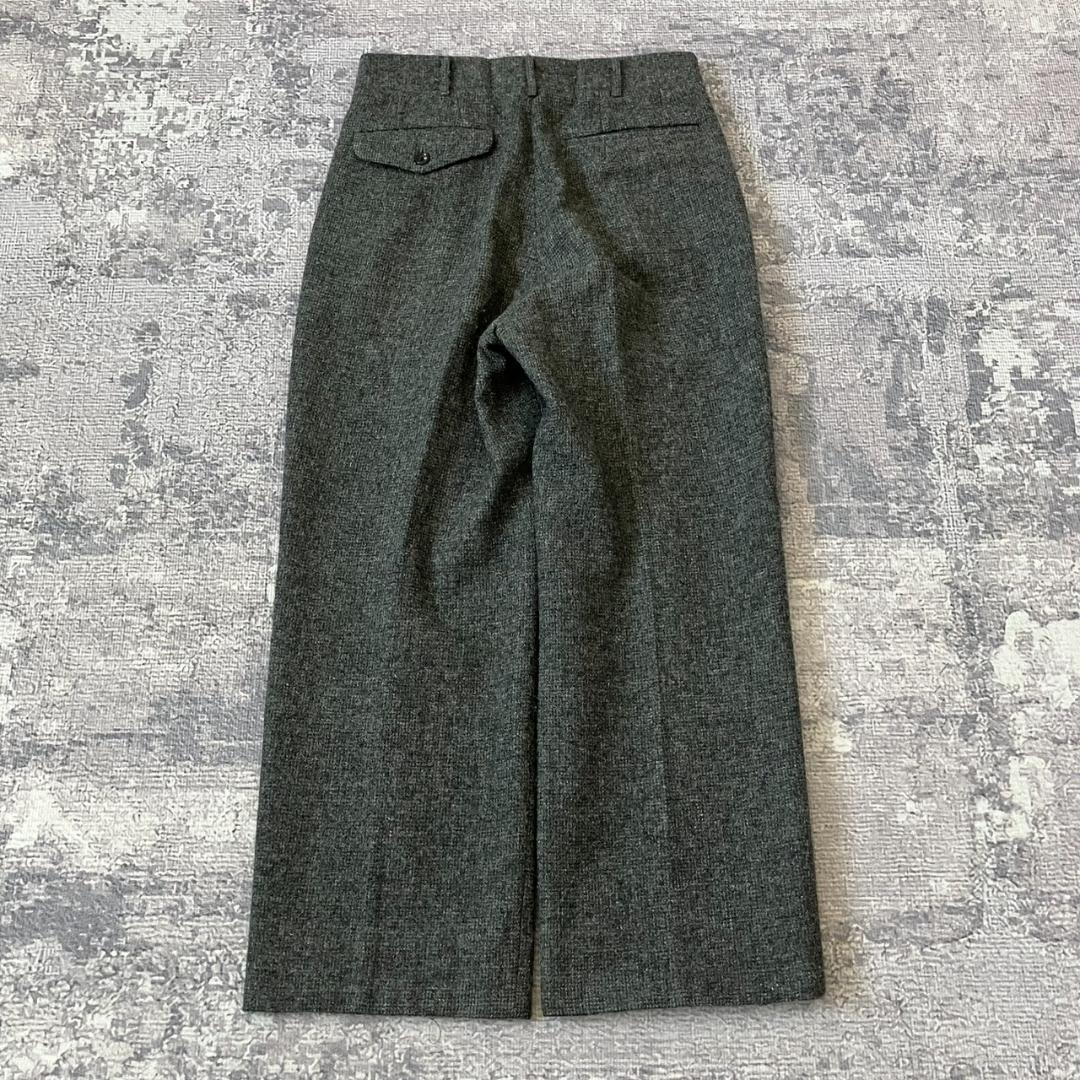 【デカオム】コムデギャルソンオム スラックス ツイード ワイド グレー 80S