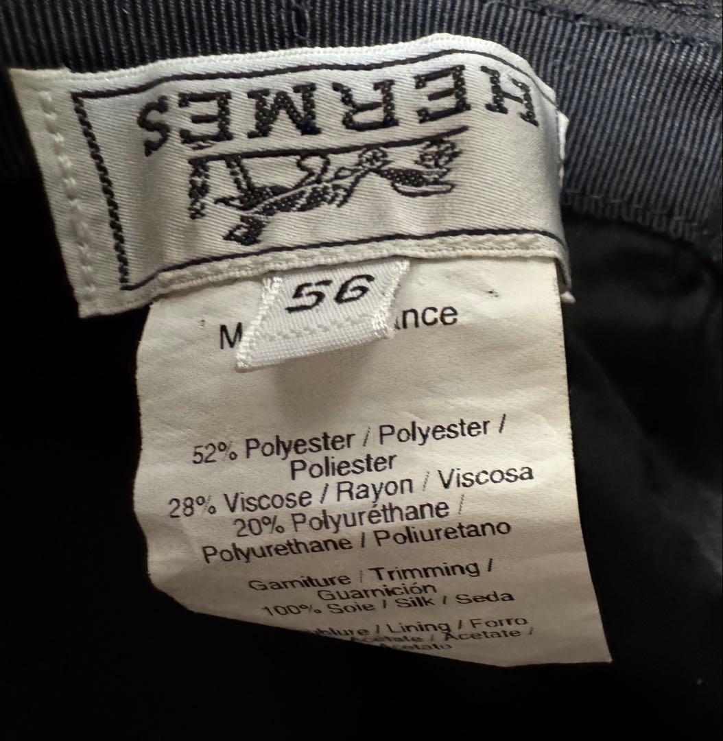 エルメス ハットOLGA オルガ ツイリー付き+ツイリー３種＋箱付き56黒