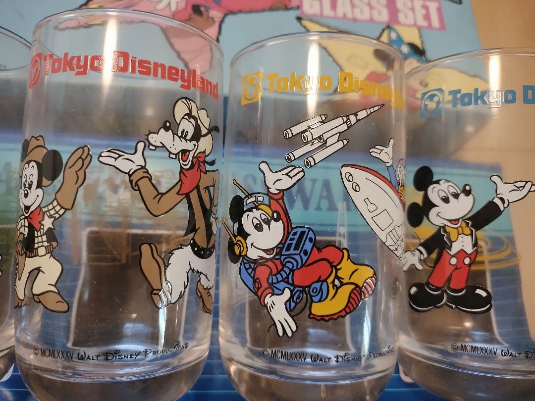 超希少！初期！未使用！当時物！東京ディズニーランド ファンタジアグラスセット 他