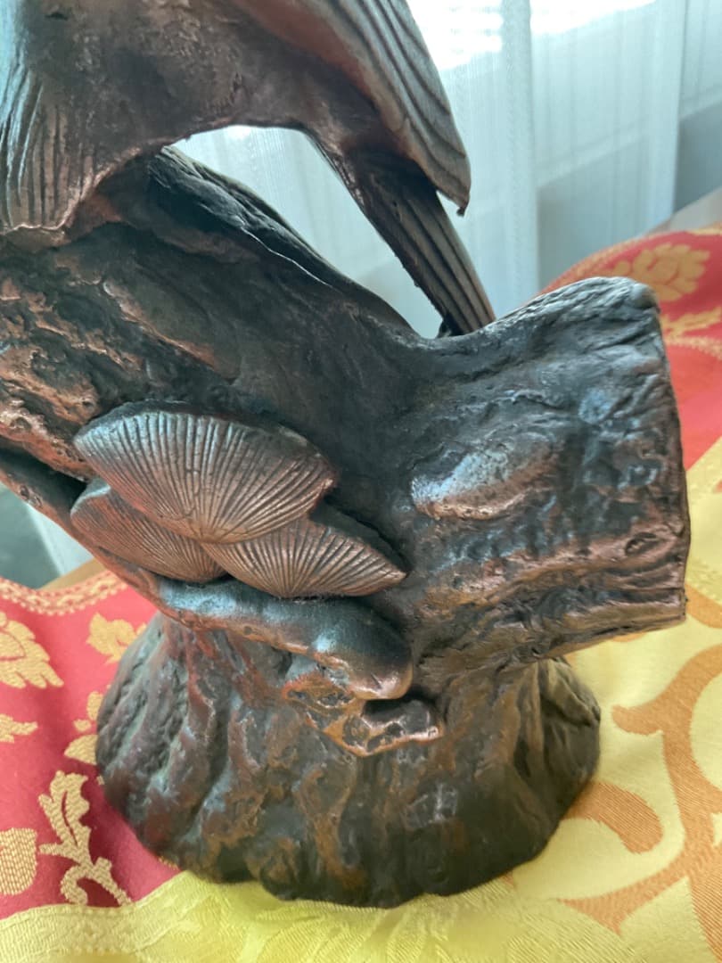 古備前、備前　鷹姿造　他の同主題の作品と比べてください、出来が違います！桐箱付