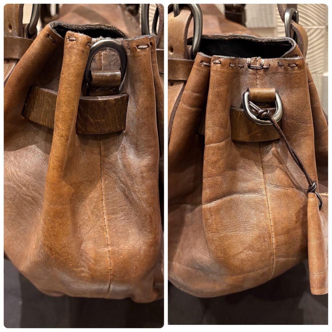 【希少】エンリーベグリン ショルダーバッグ　オールレザー 2way オミノ刺繍