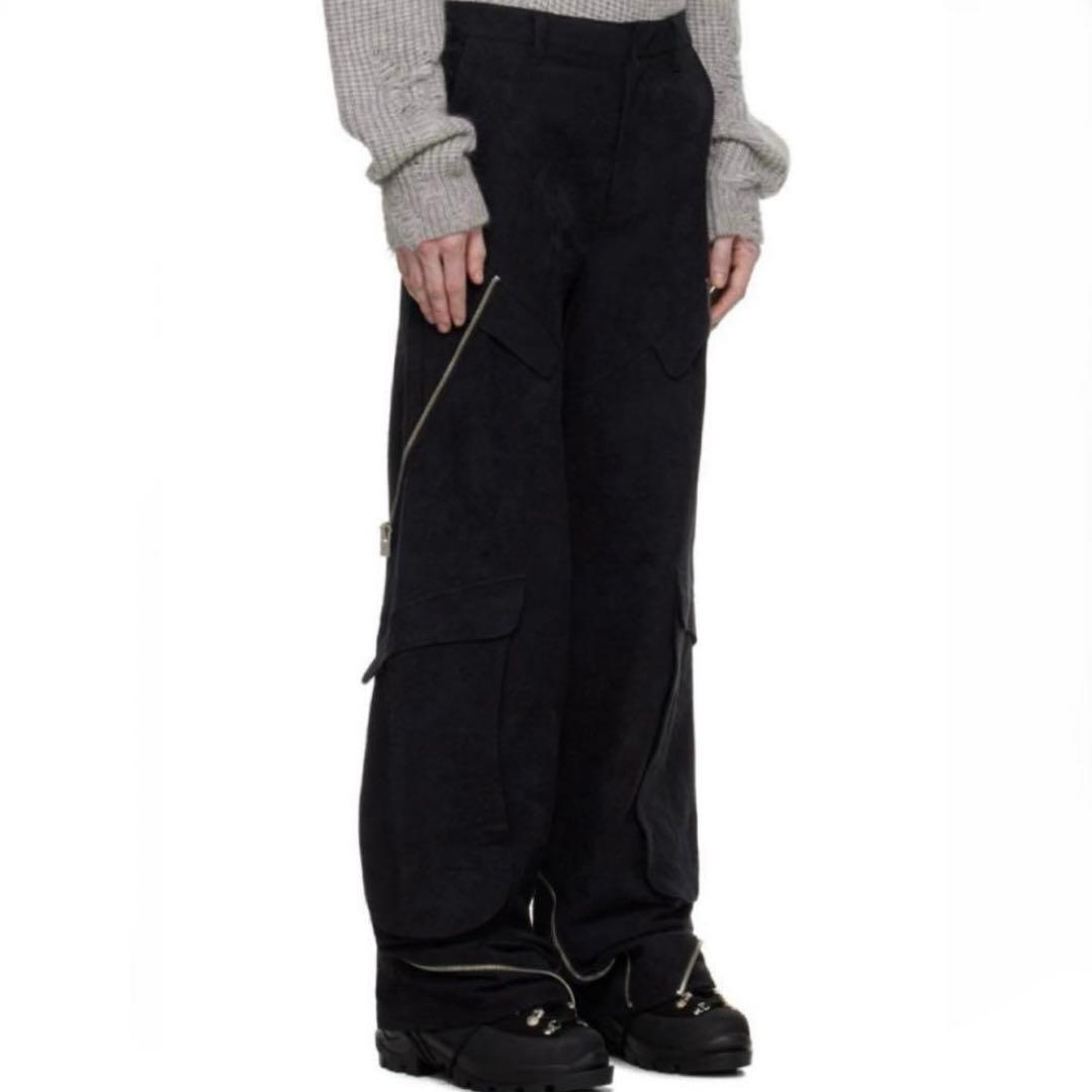 HELIOT EMIL Punctured カーゴパンツ ジップデザイン