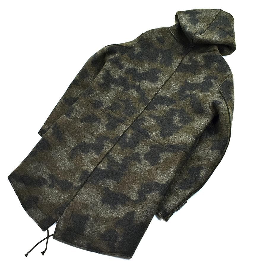 定７万 美品 イタリア製 スイスクリス 圧縮ウール モッズコート M-51 迷彩