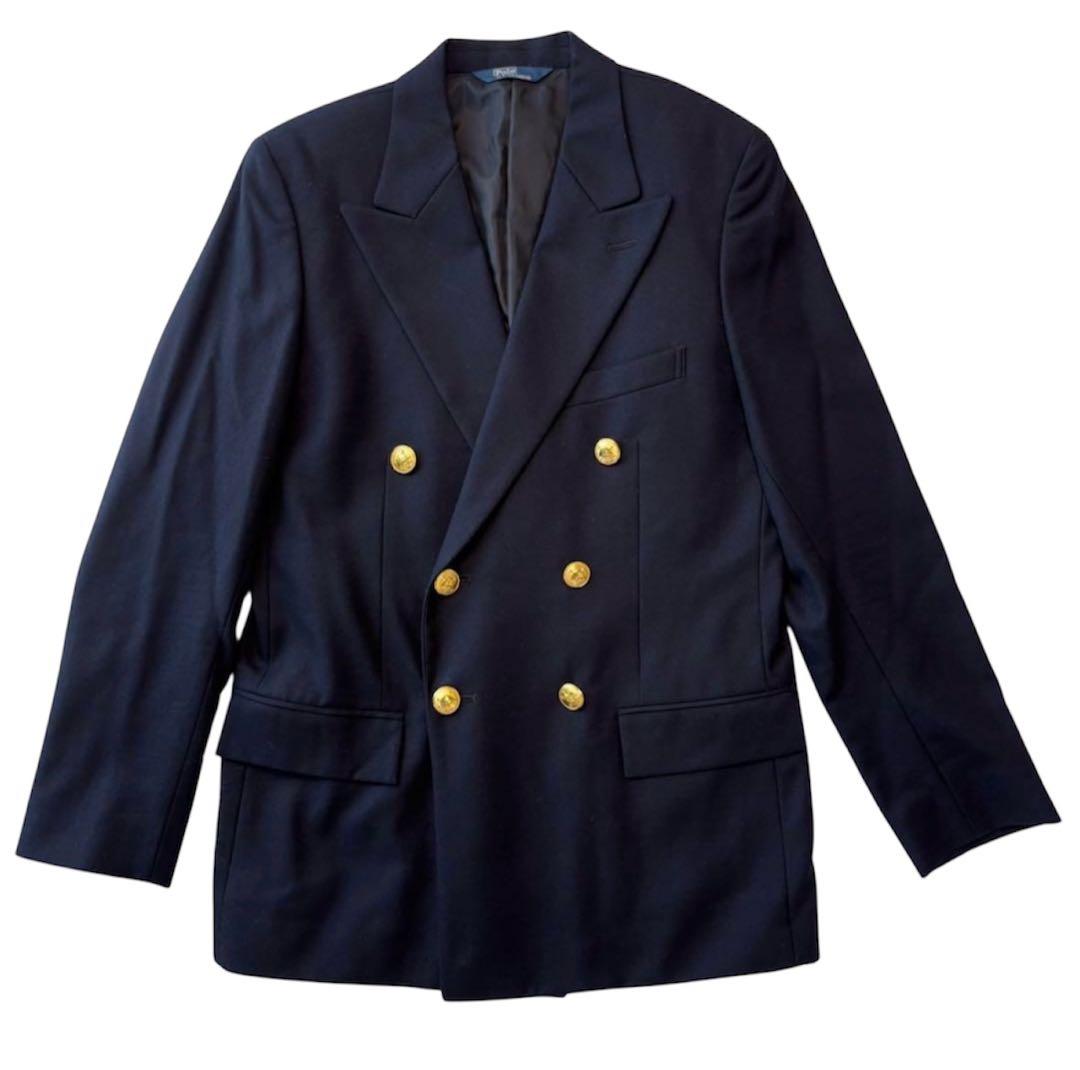 【希少】 POLObyRALPH LAUREN 紺ブレ ダブルブレスト 金ボタン