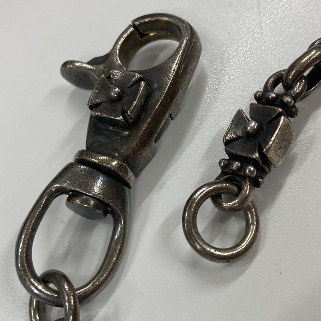 シルバー925 クロスリンク ウォレットチェーン